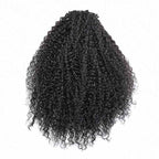 QVR Glueless Water Wave Half Wig 250% Density Human Hair Wig Natural Black Wear Go Flip Over Wig