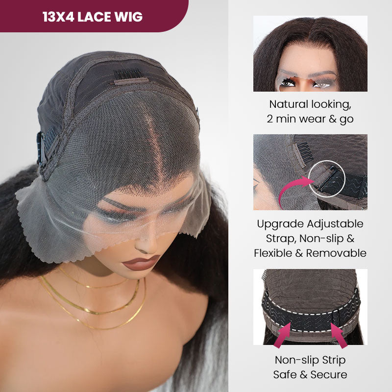 QVR Dark Brown 13x4 Lace Frontal Wigs Body Wave/Straight #4 Color Human Hair Wigs