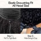 QVR Afro Kinky Curly V Part Wigs Human Hair Beginner Friendly No Leave Out