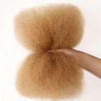 QVR Honey Blonde Color Afro kinky Bulk Hair Extensions For Braiding Dreadlock Human Hair