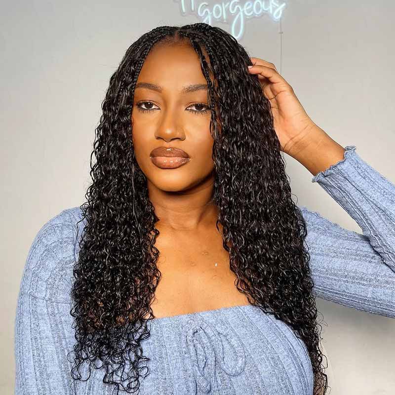 QVR Water Wave Bulk Hair Extensions for Boho Knotless Braiding