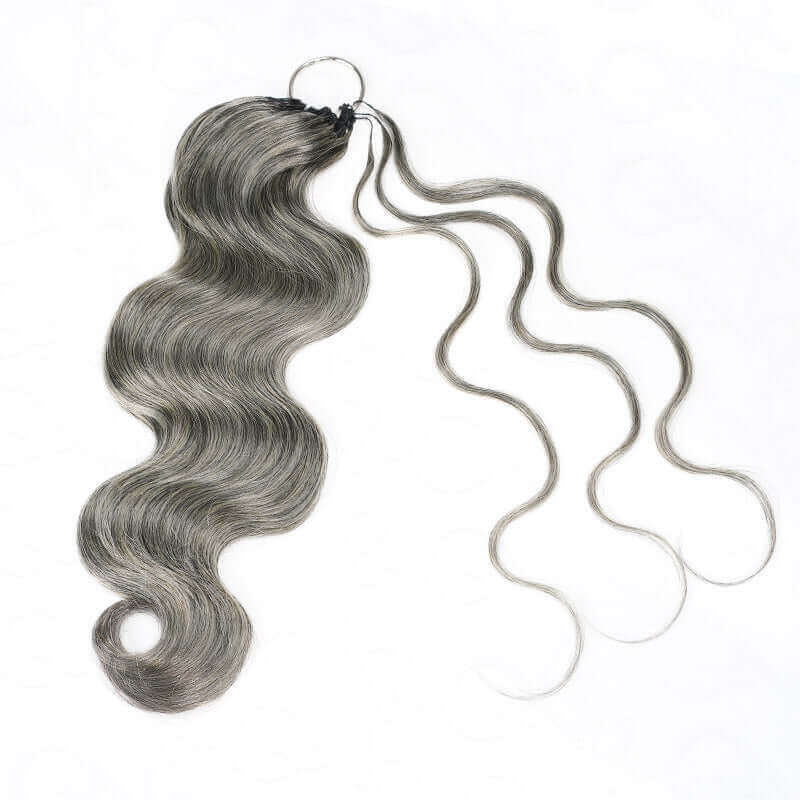 QVR Body Wave Feather Crochet Human Hair Highlight #P4/27 Miracle Knots Crochet Weave Hair Extensions