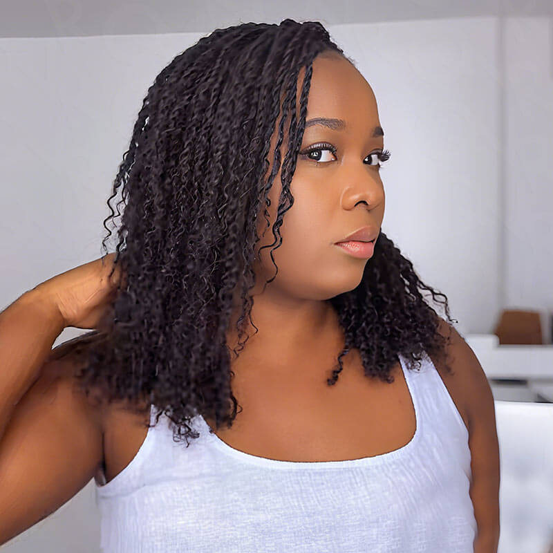 QVR Natural Black Afro kinky Bulk Hair Extensions For Braiding Dreadlock Human Hair