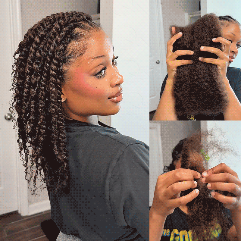 Member Sale | QVR Ombre Brown #T1B/30 Afro kinky Bulk Human Hair
