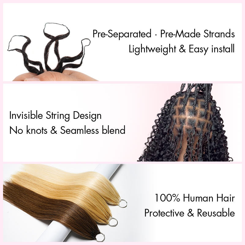 QVR Salt&Pepper Crochet Hair Body Wave Machine Made Feather Human Hair Extension