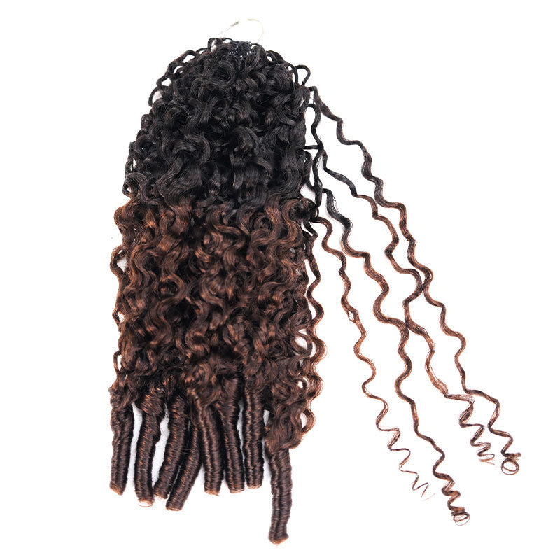 Member Sale|QVR Burmese Curly Feather Crochet Human Hair Salt Pepper Crochet Hair