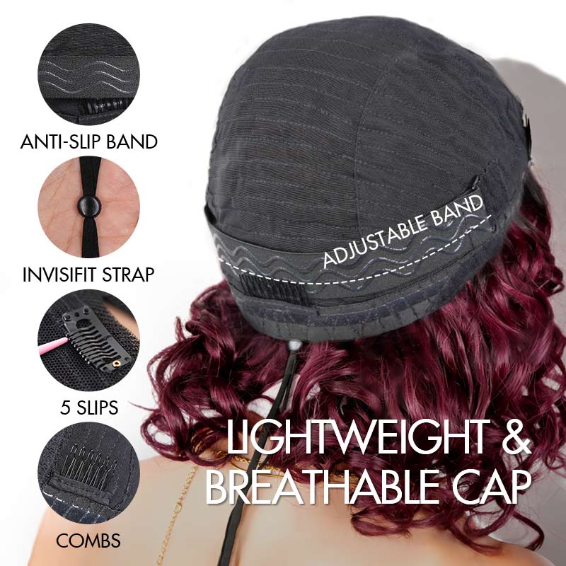 QVR Salt Pepper Kinky Curly V Part Wigs No Leave Out Invisible Lace Edge Human Hair Wig
