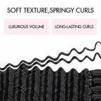 QVR Deep Wave Feather Crochet Human Hair with Sprial Ends Machine Made Crochet Weave Hair Extensions