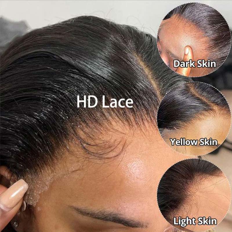 QVR Glueless Jerry Curly HD Lace 13x4 Lace Front Wigs Natural Black Human Hair Wig Beginner-Friendly