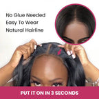 QVR Glueless Pre-cut 4x6 HD Lace Closure Human Hair Wig Afro Curly Wear & Go Wigs Beginner Friendly