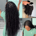 QVR Water Wave Bulk Hair Extensions for Boho Knotless Braiding