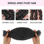 QVR Ombre Spring Twist Hair T1B/30 Color Type 3C 4A Hair Extensions