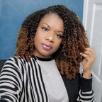 QVR Premium Chinese Hair Afro Kinky Curly Virgin Human Crochet Hair Ombre #T2/30 Machine Made Feather Crochet Hairstyles