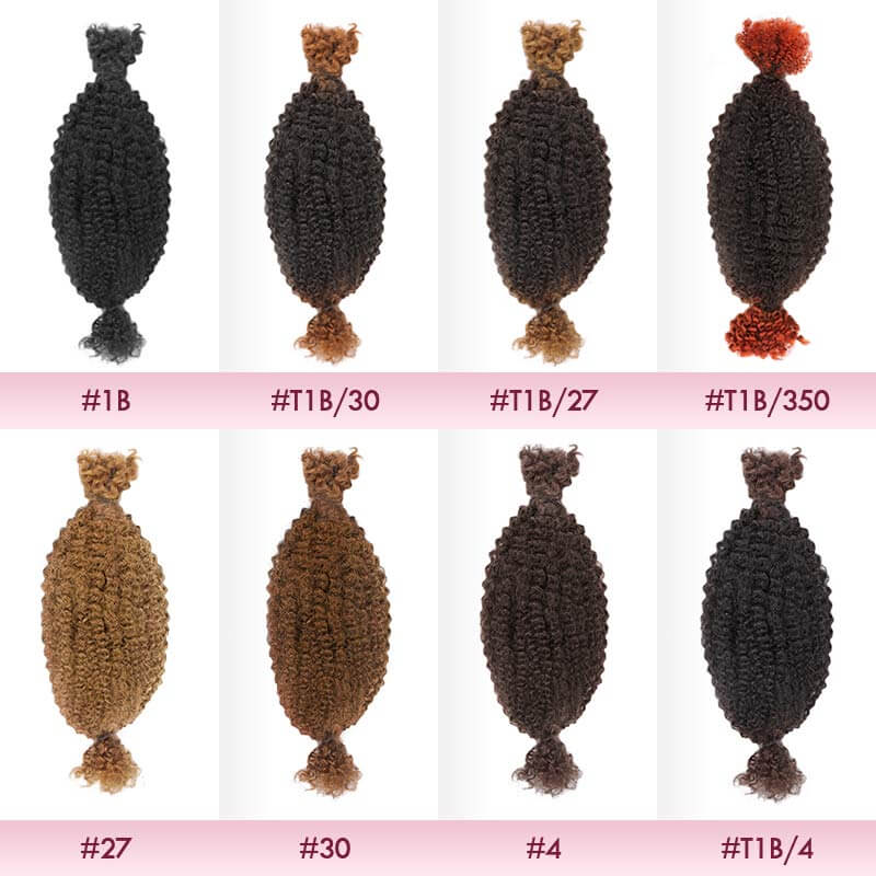 QVR Spring Twist Hair Dark Brown #4 Color Type 3C 4A Hair Extensions