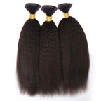 QVR Kinky Straight Bulk Hair Extensions for Boho Knotless Braiding