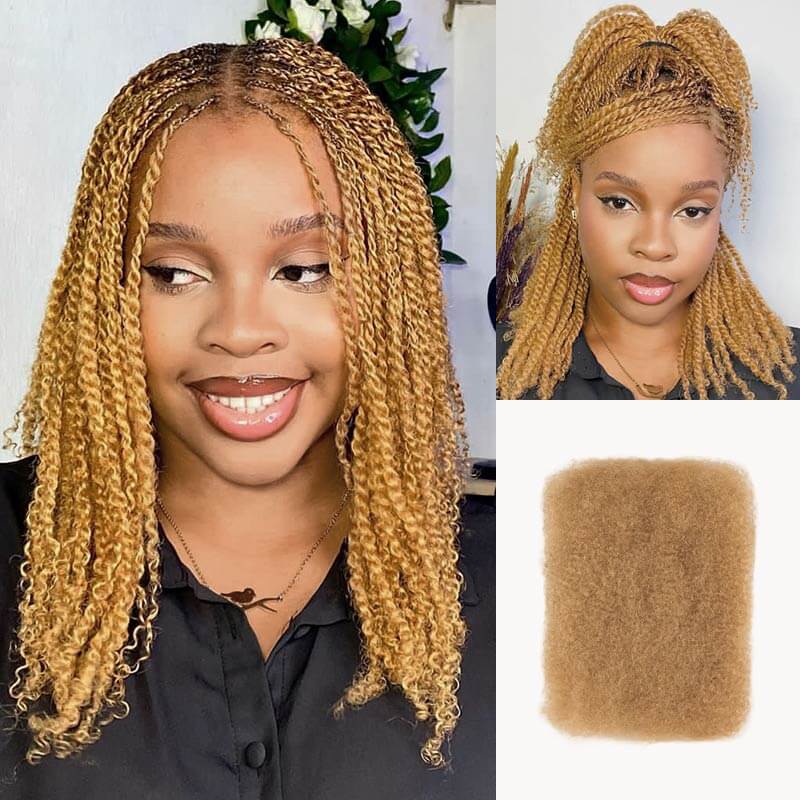 QVR 1 PC Afro kinky Bulk Hair Extensions For Braiding Dreadlock Human Hair