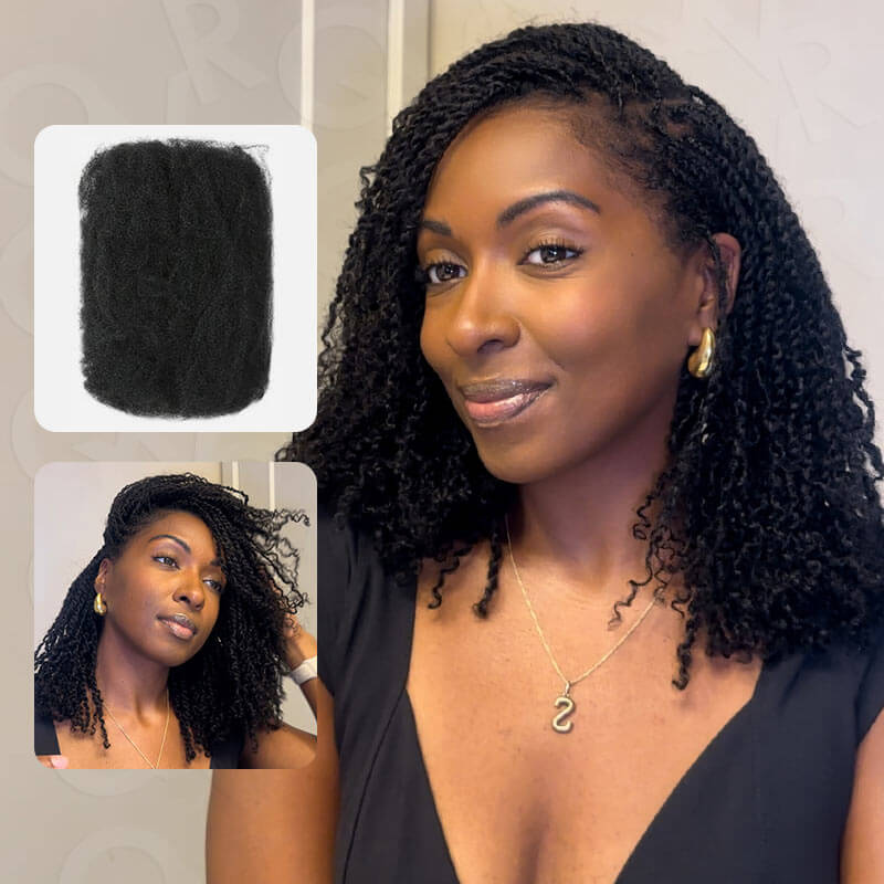Member Sale | QVR Ombre Brown #T1B/30 Afro kinky Bulk Human Hair