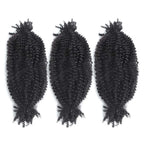 QVR Upgraded Kinky Bulk Natural Black hair 4a/3c Extensions