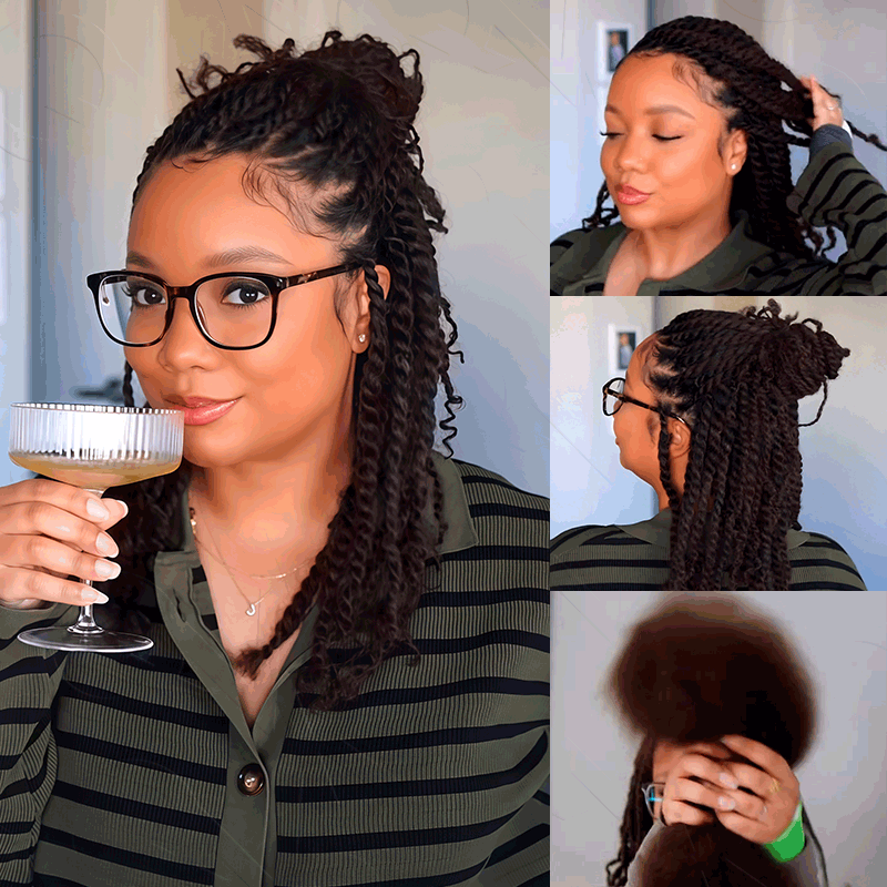 QVR #P4/30/27 Color Afro Kinky Bulk Human Hair For Braiding Dreadlock Hair