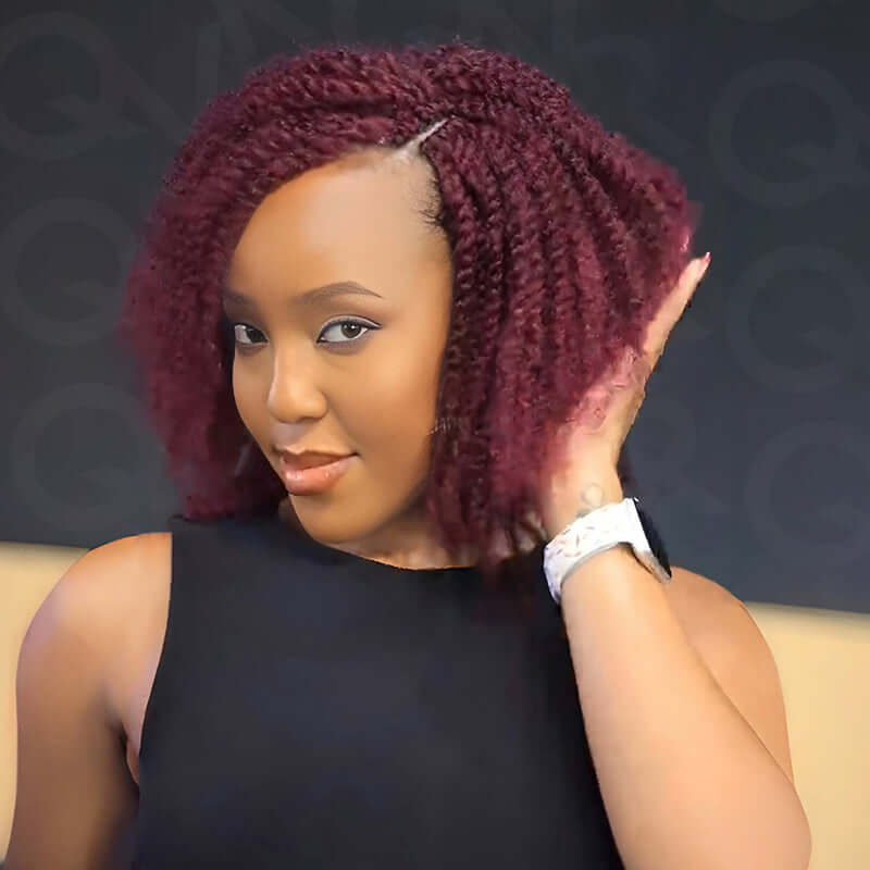 QVR Brazilian Grey Color Remy Hair Afro kinky Bulk Human Hair For Braiding Dreadlock Hair